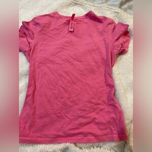 Skims Hot Pink Cotton Jersey Short Sleeve Tee S